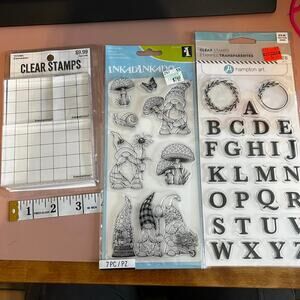 Clear Stamp Set With Mounting Blocks